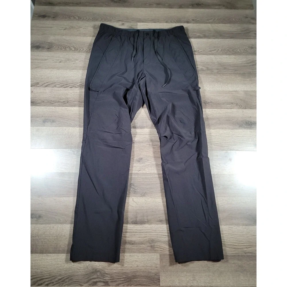Paskho Pants Untethered Ultimate Travelers Multi Pocket Zipper Black Large Mens